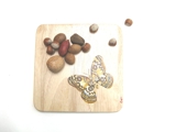 'Silk Moth 2' (Acrylic and Gold Leaf on Wood) £25
