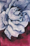 oil on canvas 3"x4" A Rose for Kwan Yin
